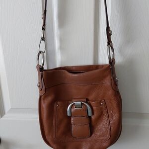 B Makowsky Brown Leather Shoulder Bag